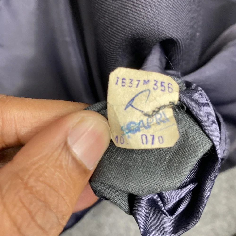 Vintage Yves Saint Laurent Blazer Sport Coat Mens 40 Navy Made France 80s